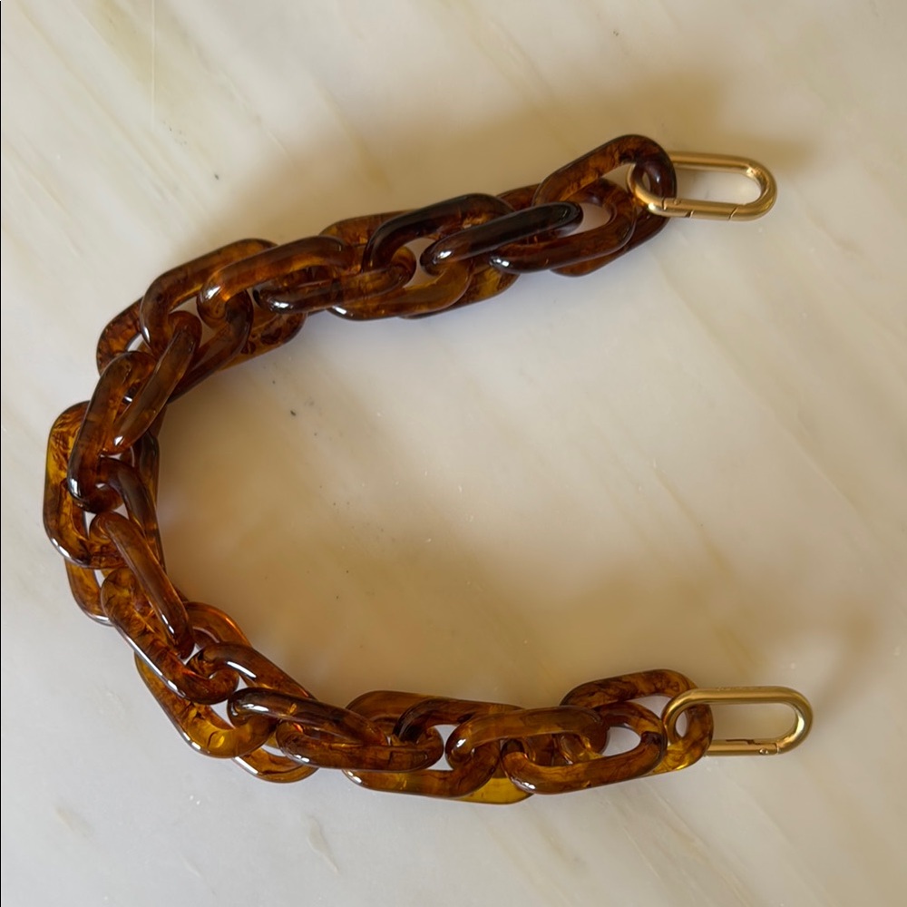 Clare V Shortie Strap Tortoise Resin